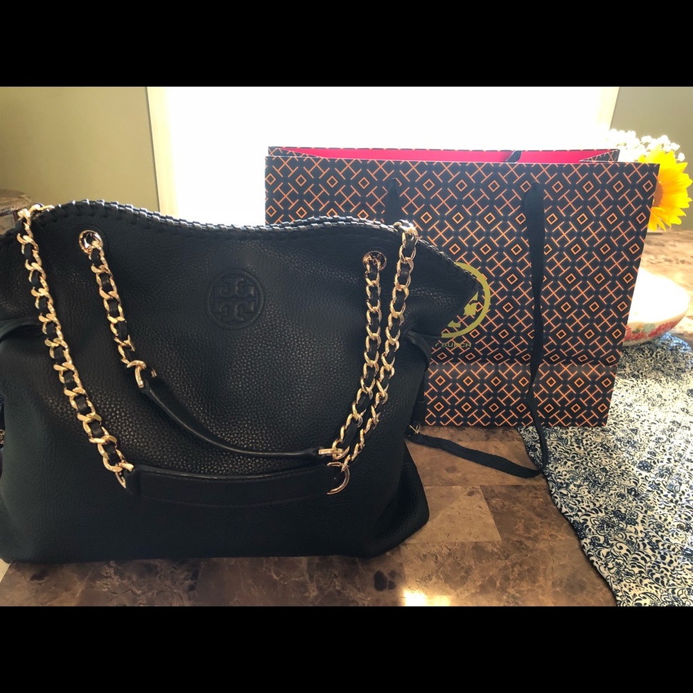 Tory Burch Black Shoulder Bag! Gently used!